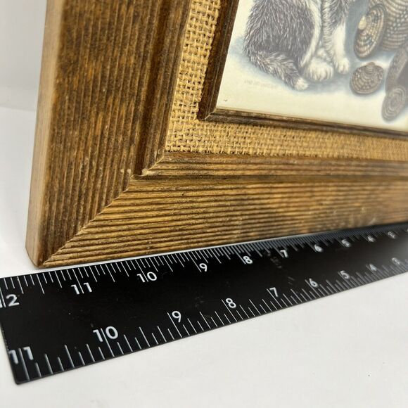 Patti Lindstrand 1983 Pencil Signed Print Husky Puppies Titled Basket Sentinel - Picture 4 of 9